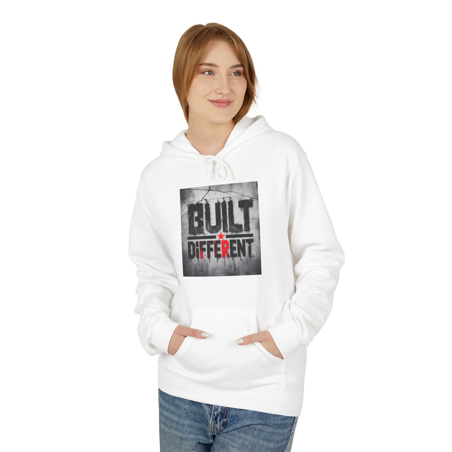 Built Different Midweight Soft style Fleece Hoodie, Unisex Comfort, Casual Wear for All Occasions