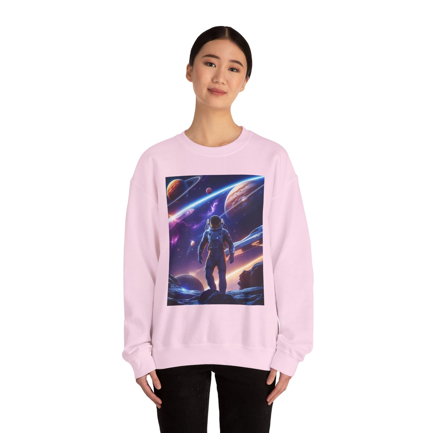 Cosmic Explorer Crewneck Sweatshirt - Space Design, Gift for Astronomy Lovers