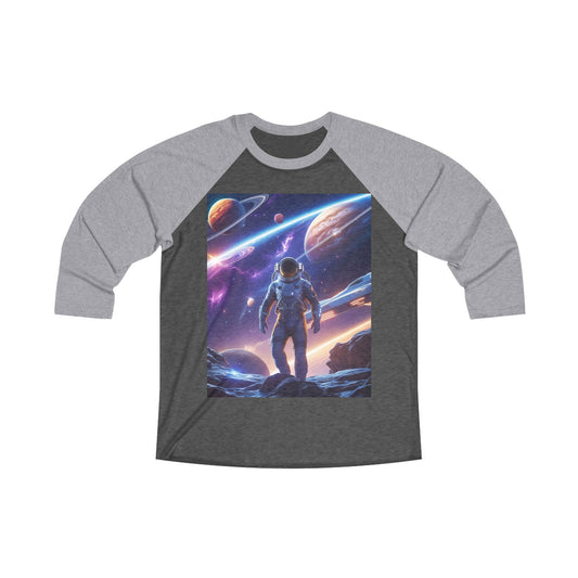 Cosmic Adventure Unisex Raglan Tee | Space Themed Shirt, Astronaut Gift, Sci-Fi Apparel
