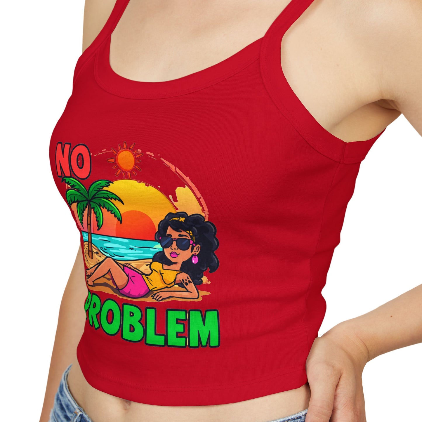 No Problem Women's Tank Top – Spaghetti Strap Summer Casual
