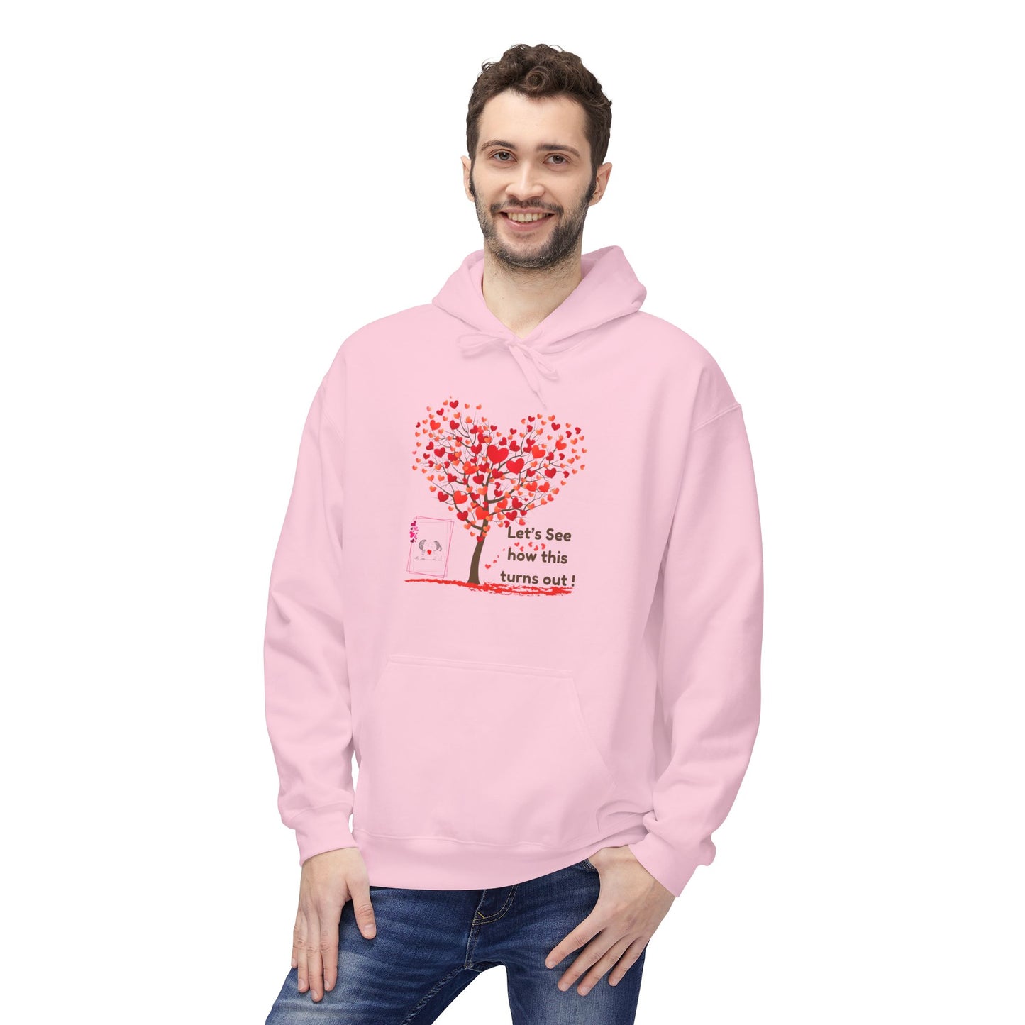 Heart Tree Fleece Hoodie – Cozy Gift for Love, Valentine's, Couples, Hoodie for Everyone, Soft Style, Unisex Apparel