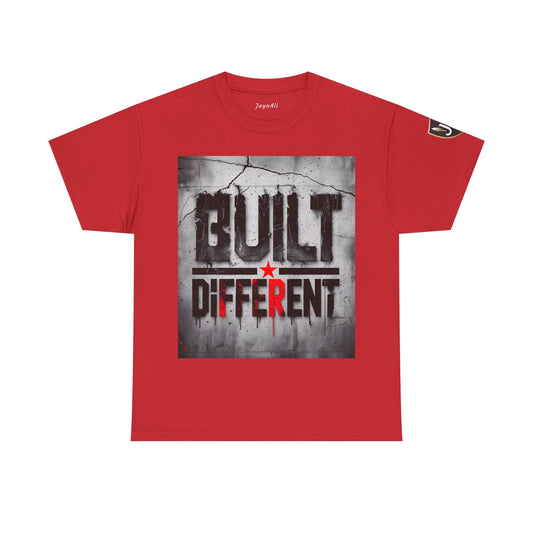 Graphic Tee - Built Different, Motivational Shirt for Him or Her