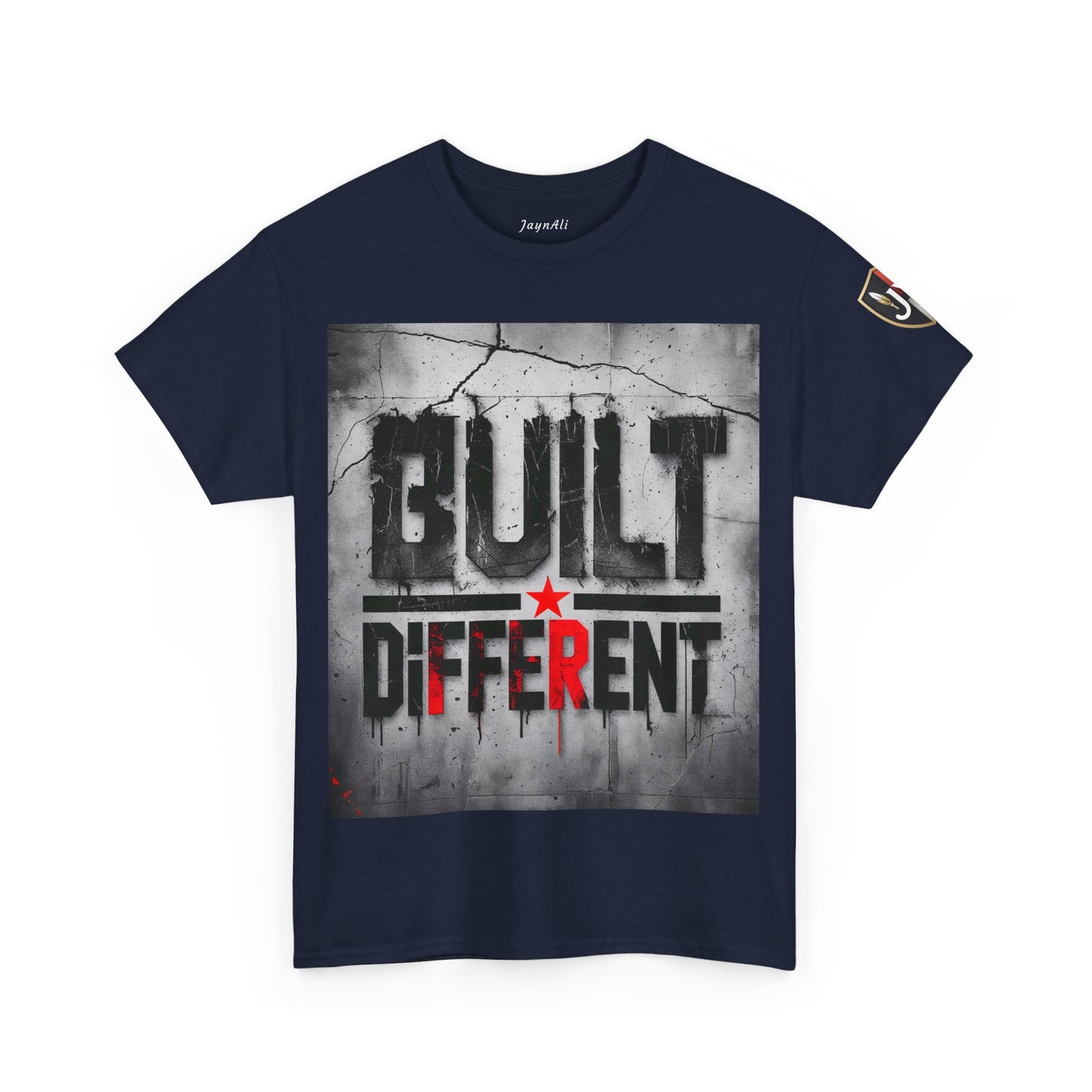 Graphic Tee - Built Different, Motivational Shirt for Him or Her