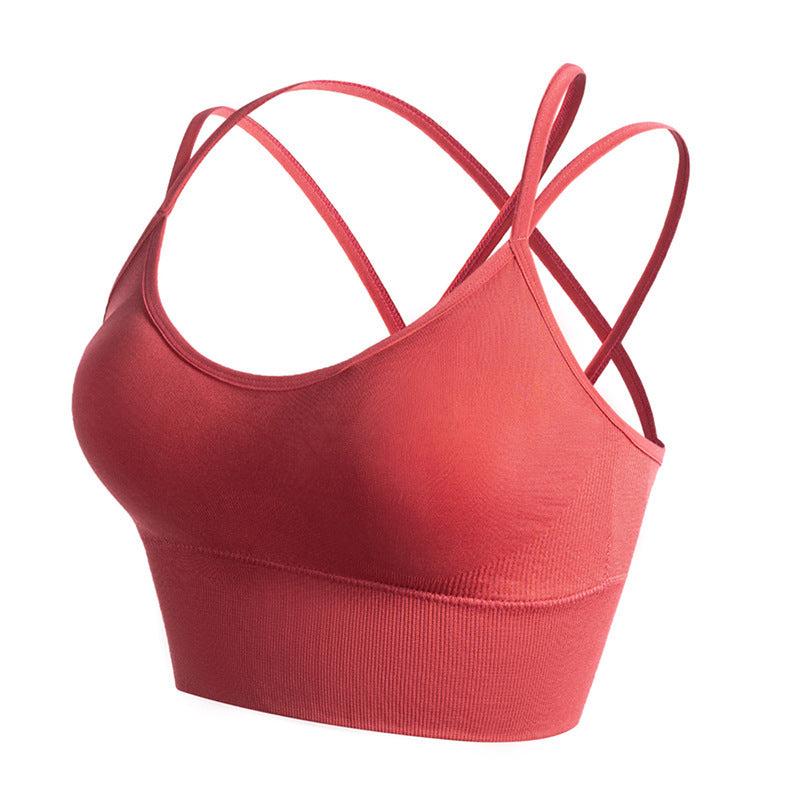 Comfortable Shockproof Fitness Vest Bra – Seamless Support for Active Women