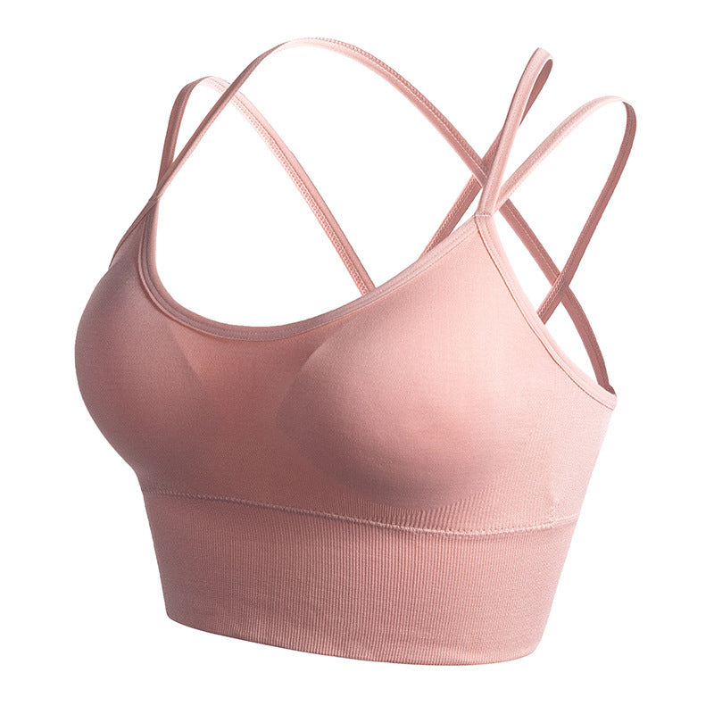 Comfortable Shockproof Fitness Vest Bra – Seamless Support for Active Women