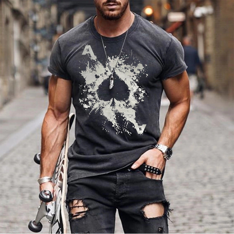 Men’s A of Spades Graphic T-Shirt – Short Sleeve Crew Neck