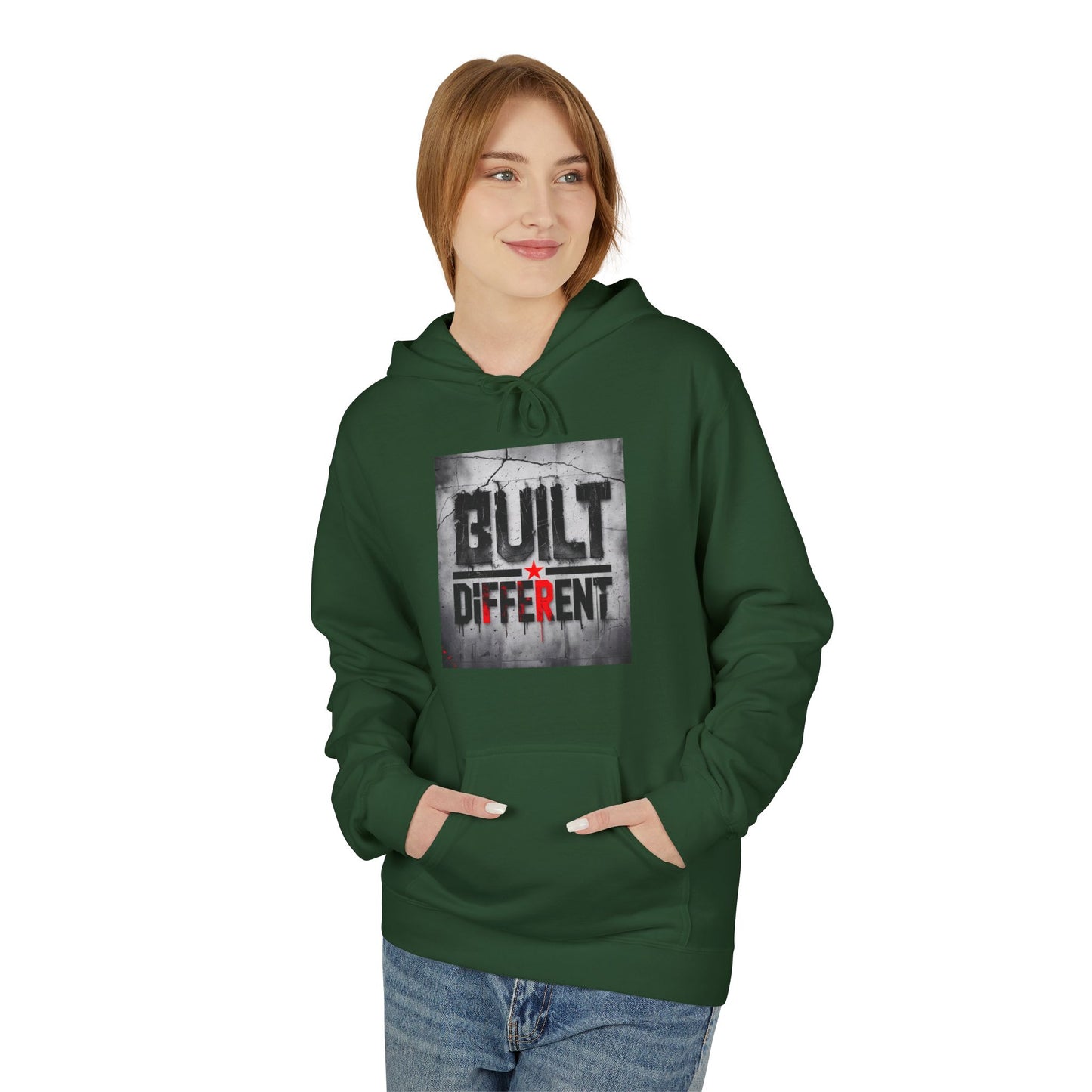 Built Different Midweight Soft style Fleece Hoodie, Unisex Comfort, Casual Wear for All Occasions