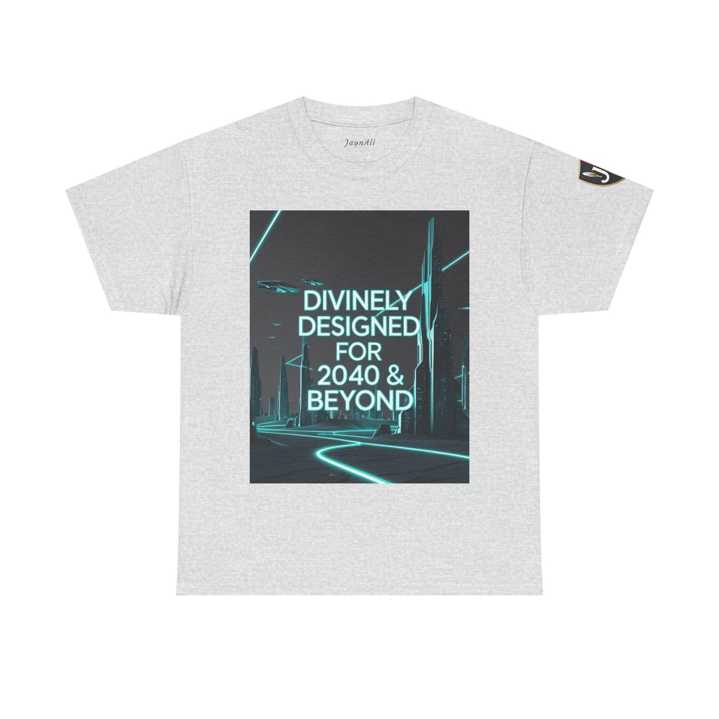 Futuristic Urban Tee for Tech Lovers - Unisex Heavy Cotton