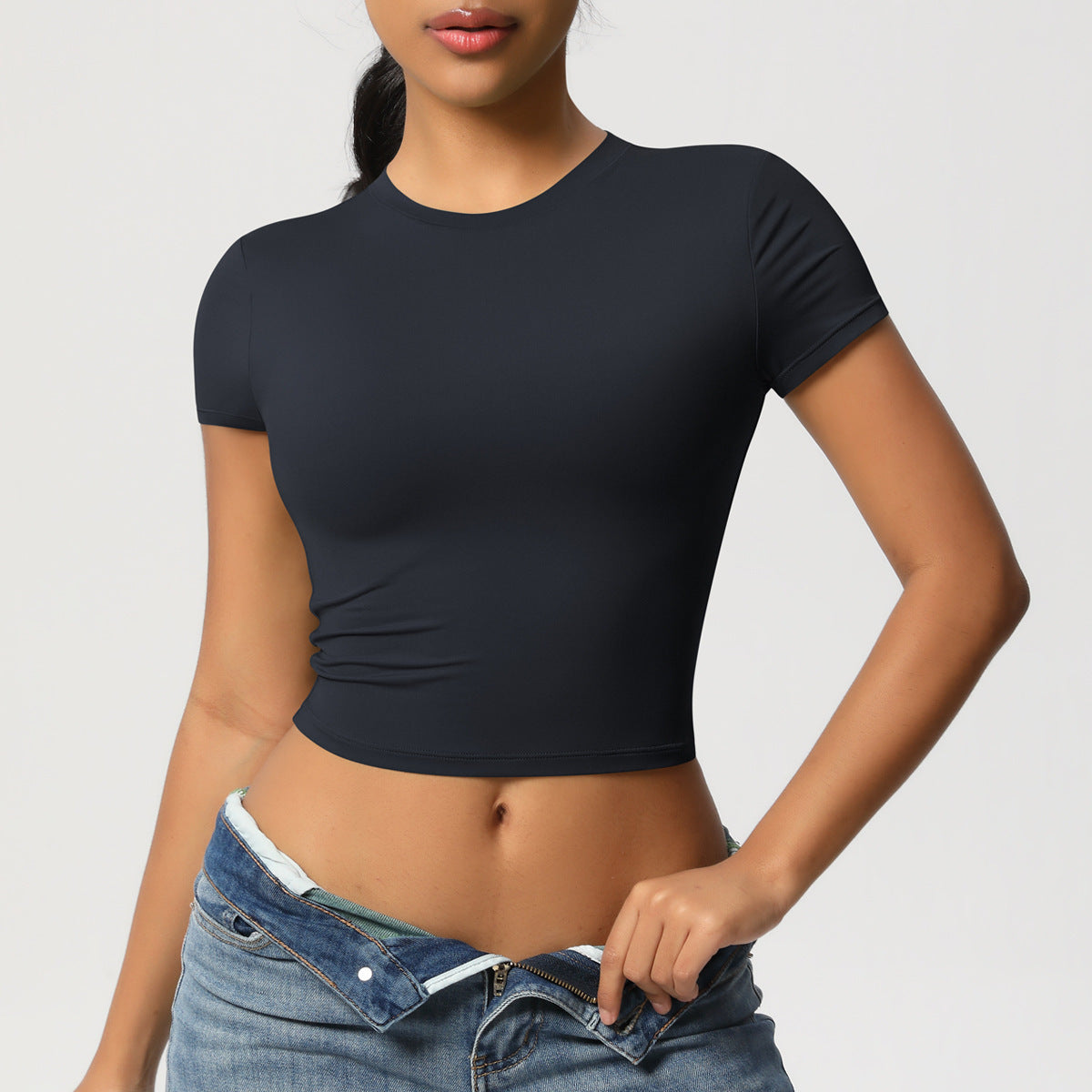 Crewneck Cropped T-Shirt