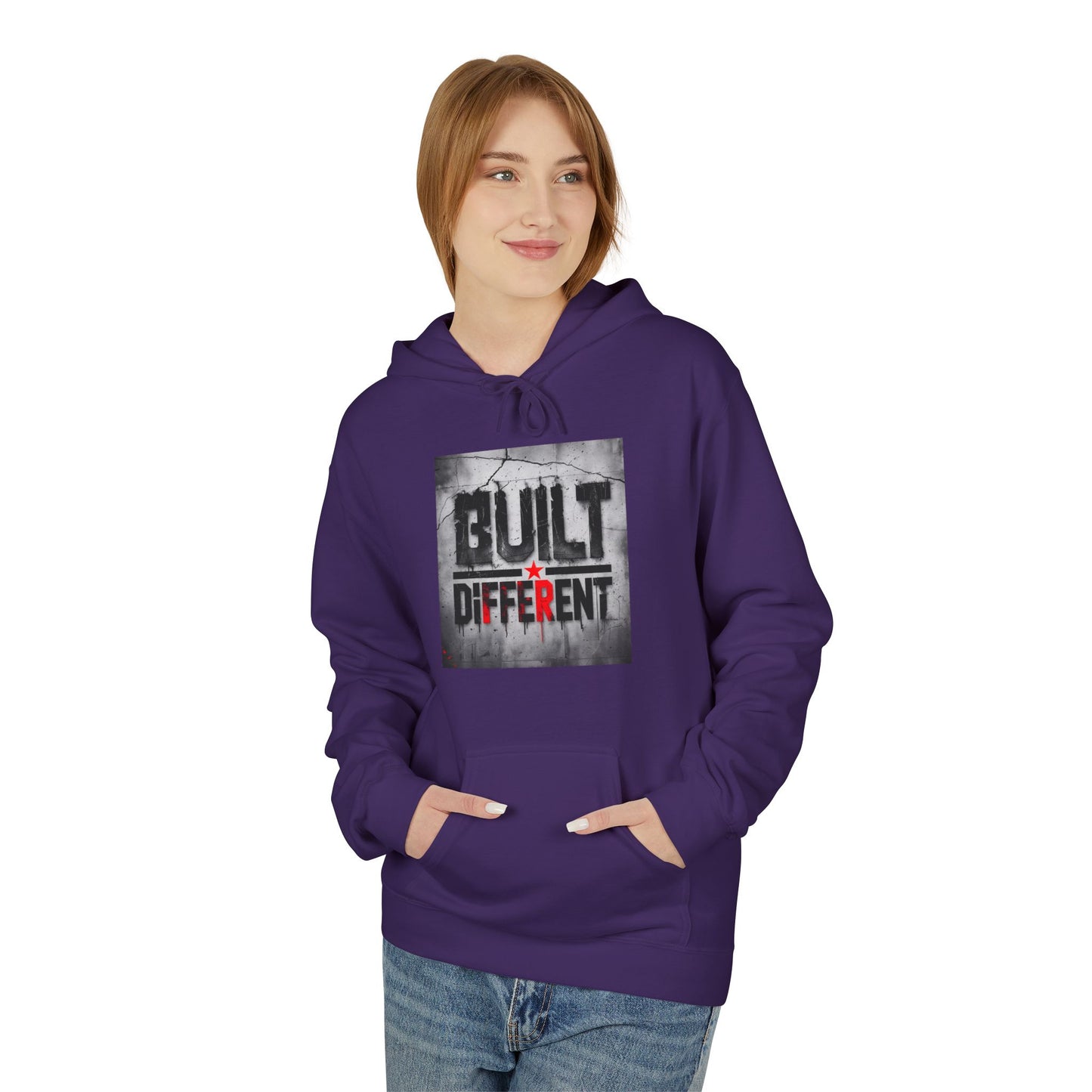 Built Different Midweight Soft style Fleece Hoodie, Unisex Comfort, Casual Wear for All Occasions