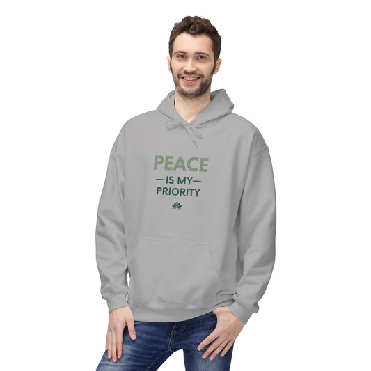 Peace Priority Hoodie - Unisex Fleece Sweatshirt