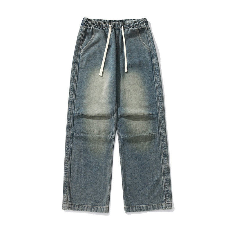 Men's Pleated Japanese-Style Drawstring Trousers