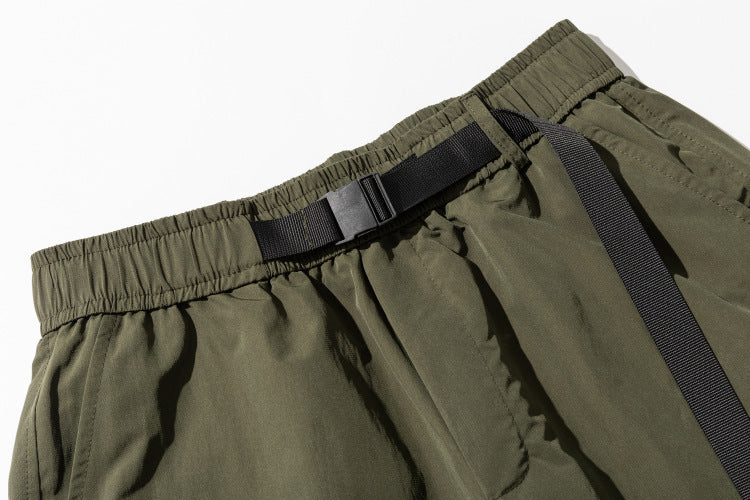 Tapered Fit Men’s Casual Pants – Printed, Zipper Detail, Loose Style