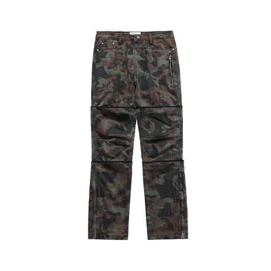 Women’s Retro Street Camouflage Cargo Trousers
