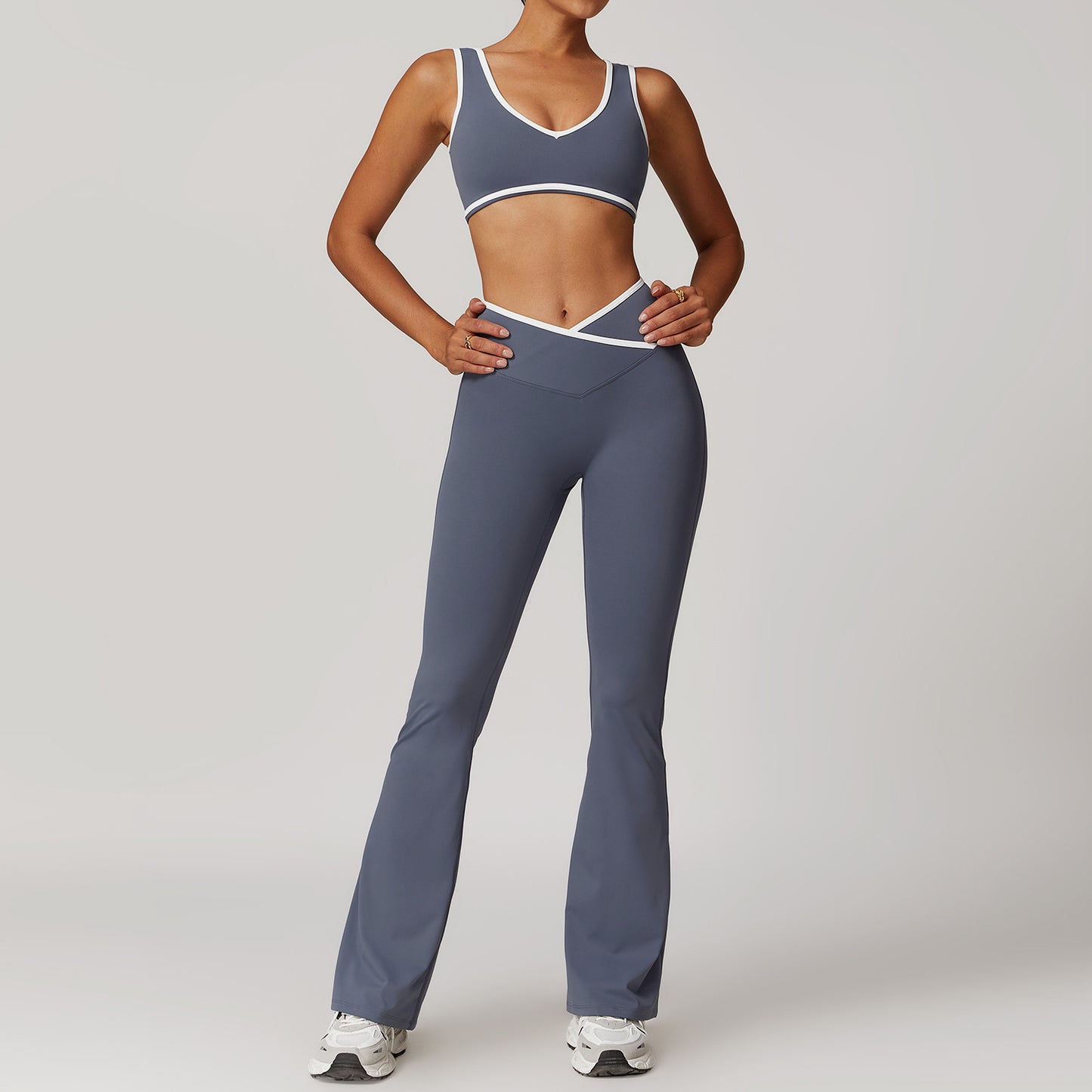 Women’s Cross High-Top Sports Suit – 2-Piece Yoga & Fitness Set