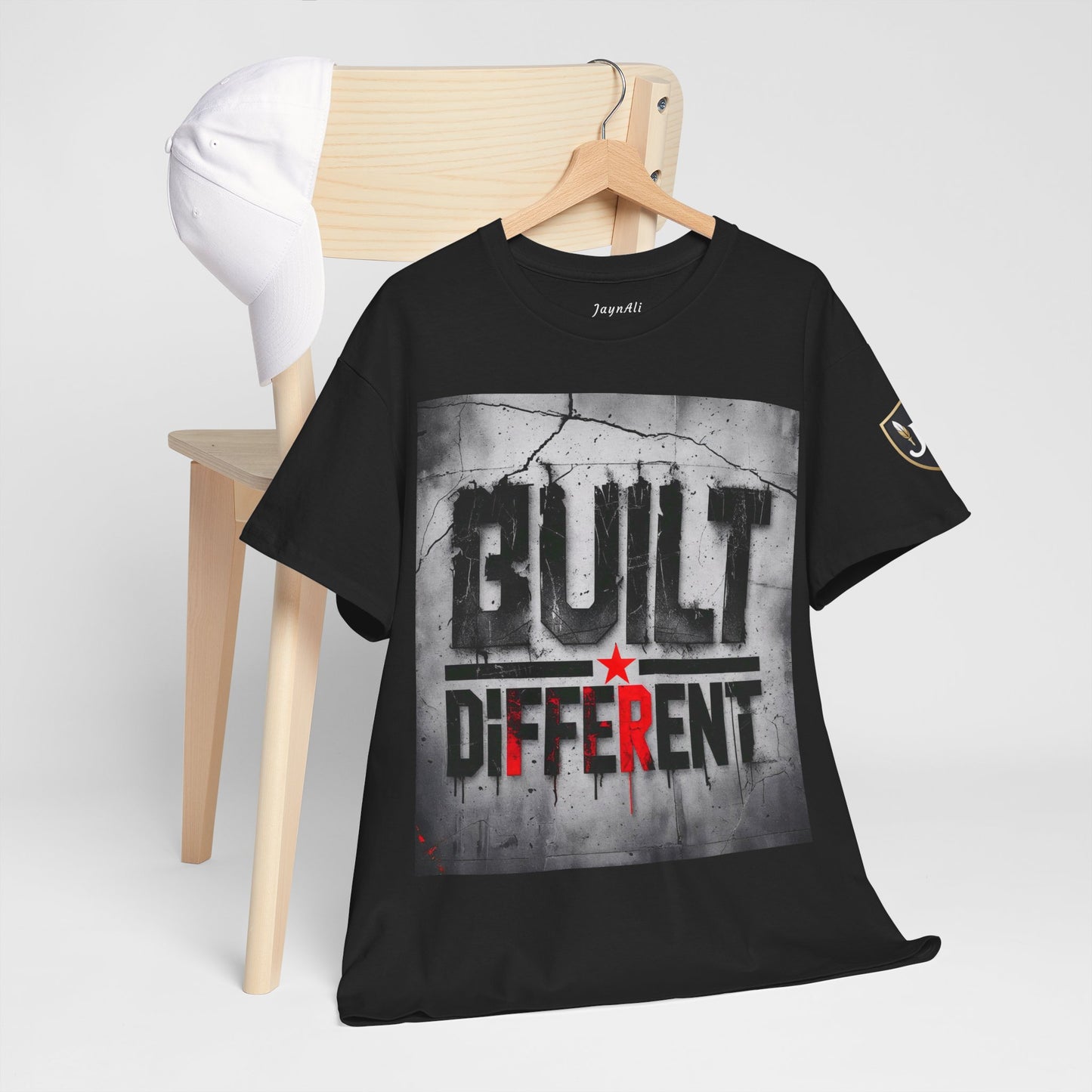 Graphic Tee - Built Different, Motivational Shirt for Him or Her
