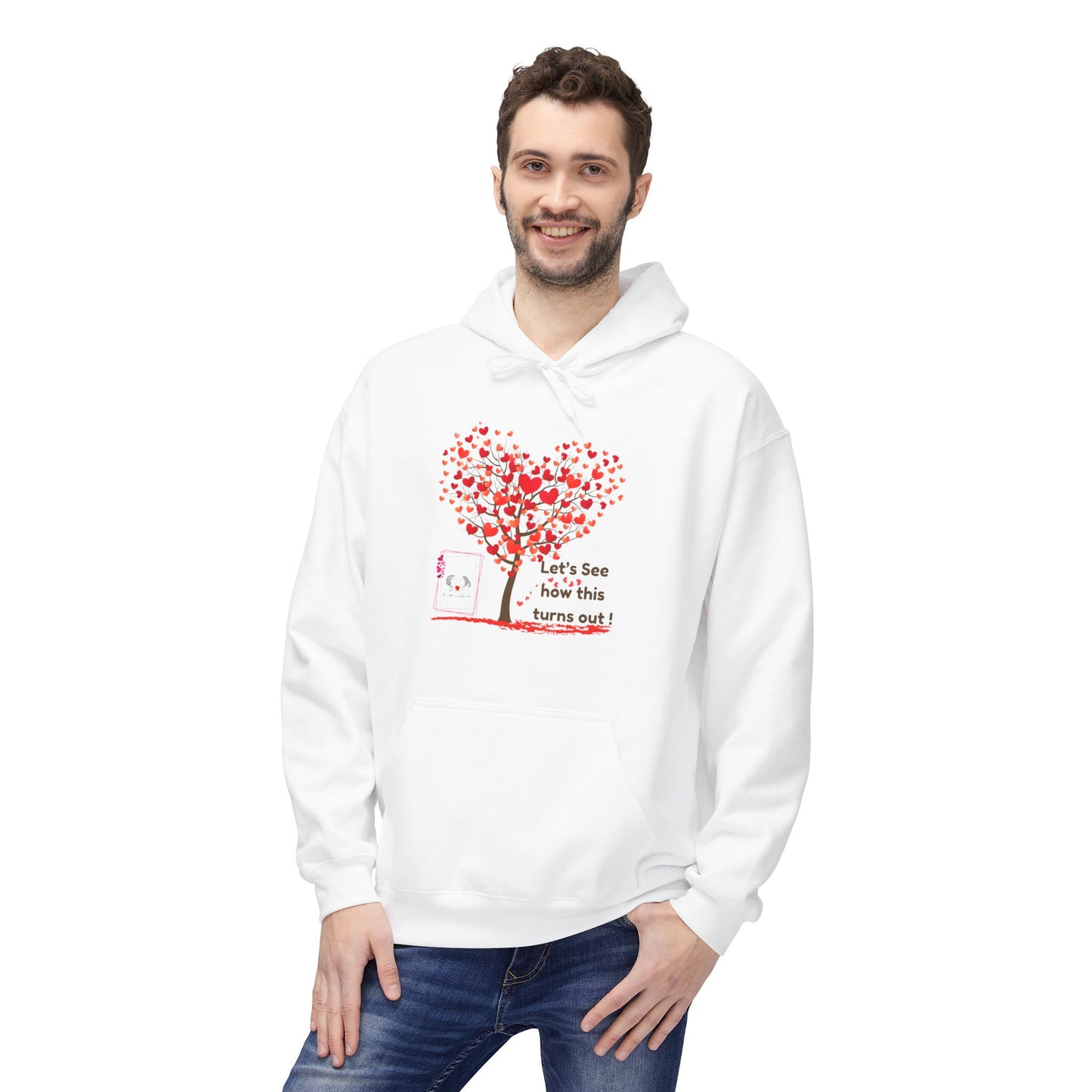 Heart Tree Fleece Hoodie – Cozy Gift for Love, Valentine's, Couples, Hoodie for Everyone, Soft Style, Unisex Apparel
