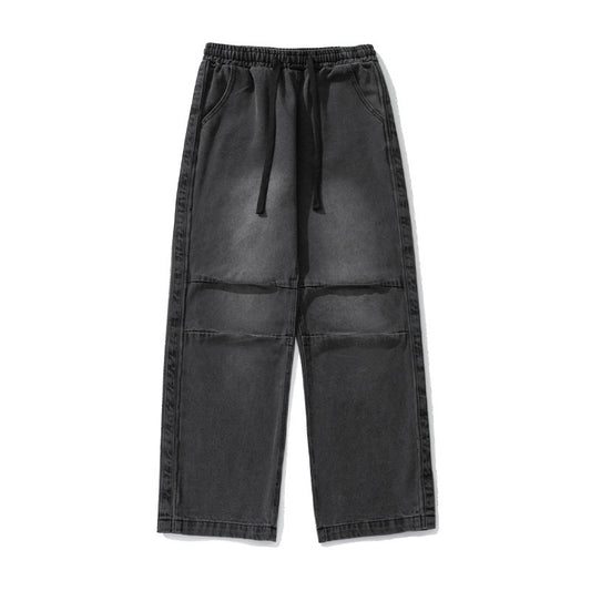 Men's Pleated Japanese-Style Drawstring Trousers