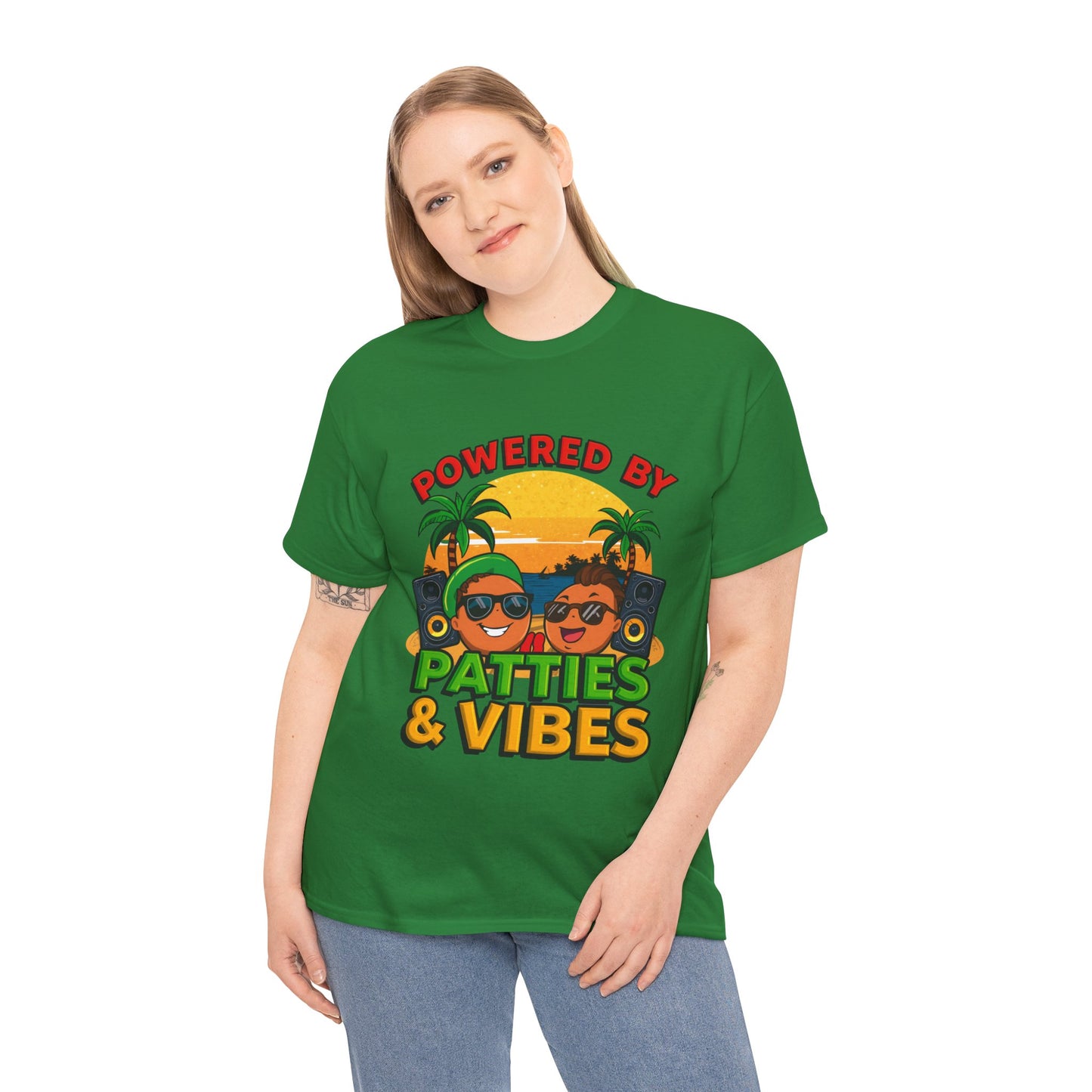 Patties and Vibes T-Shirt — Casual Jamaican Phrase Tee