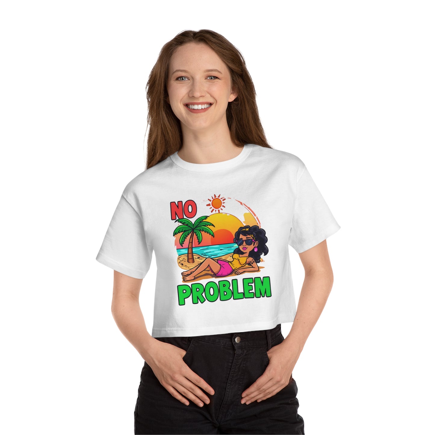 No Problem Cropped T-Shirt — Champion Women's Heritage Casual Tee