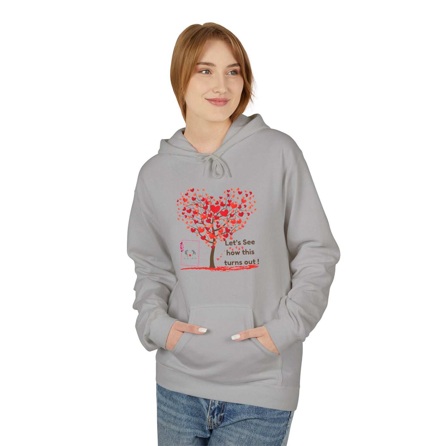 Heart Tree Fleece Hoodie – Cozy Gift for Love, Valentine's, Couples, Hoodie for Everyone, Soft Style, Unisex Apparel