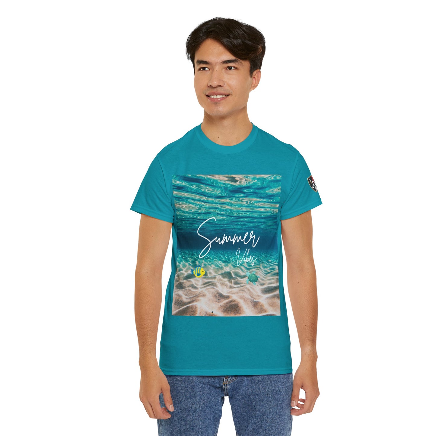 Summer Vibe Graphic Tee - Unisex Heavy Cotton Shirt for Him or Her