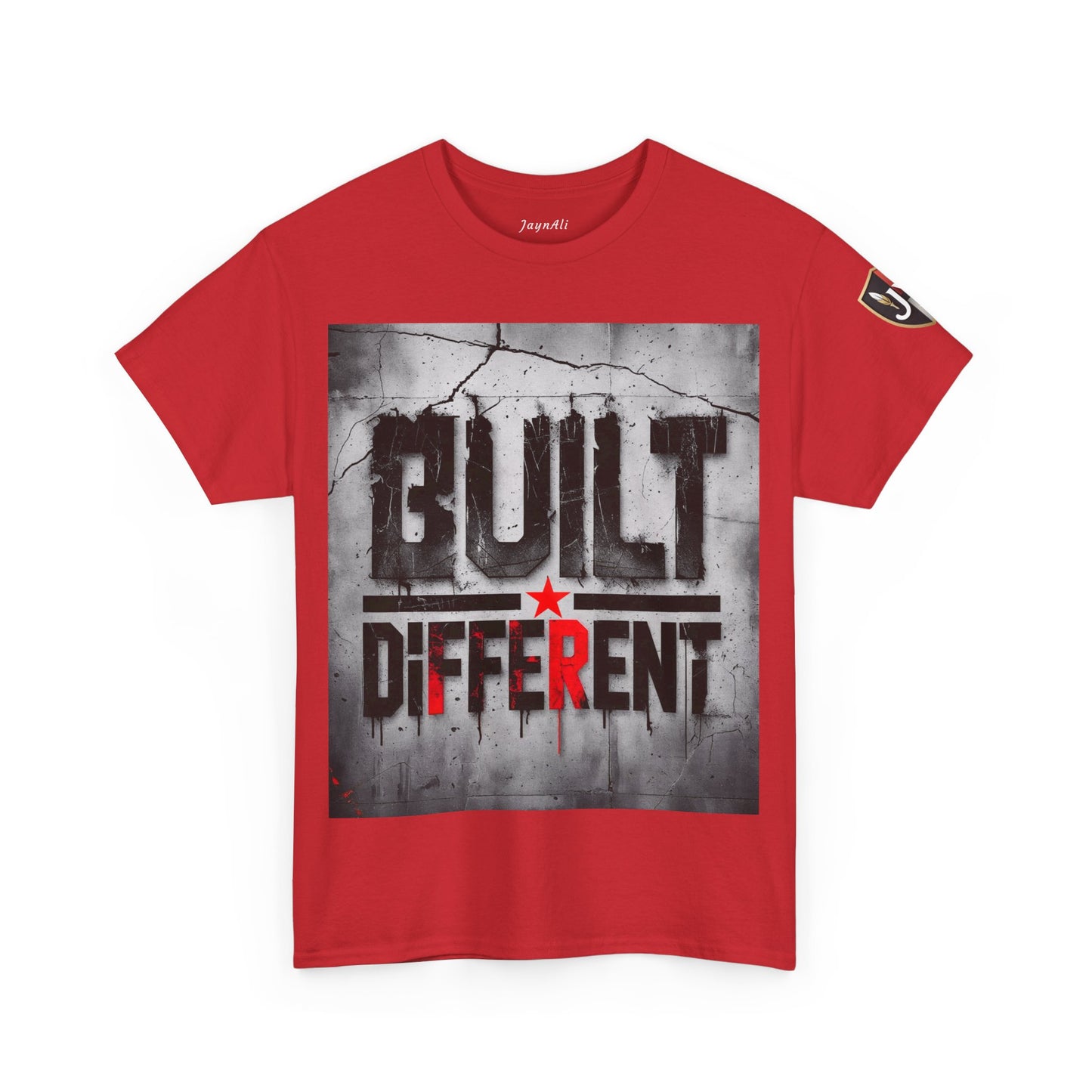 Graphic Tee - Built Different, Motivational Shirt for Him or Her