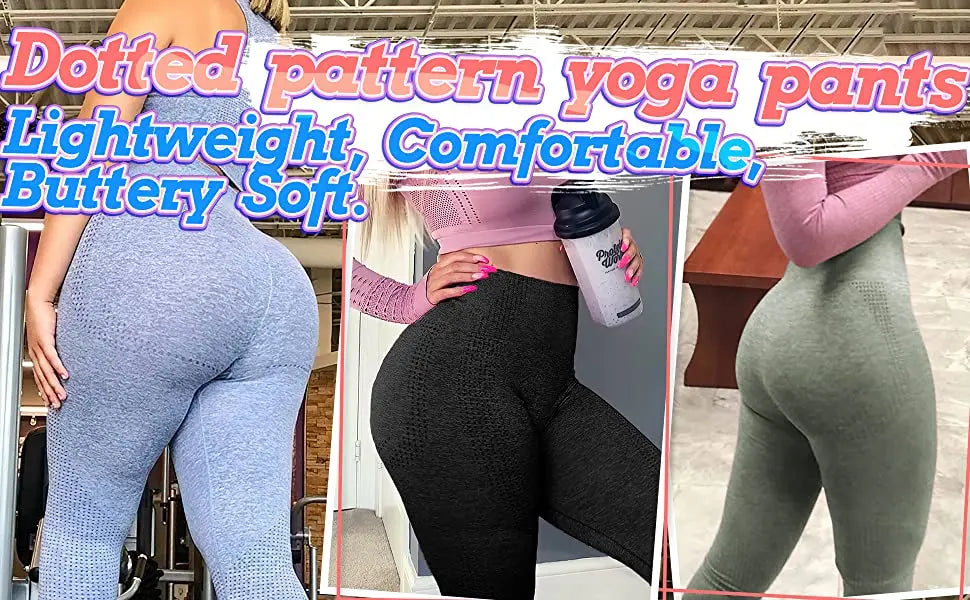 High-Waist Smile Push-Up Leggings – Women's Compression Workout Pants