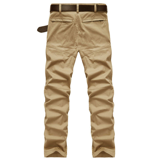 Men's Solid Stretch Military Trousers – Utility Fit