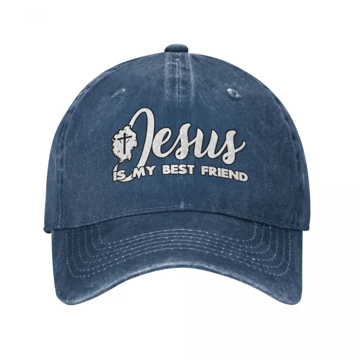 Jesus Is My Best Friend Classic Denim Christian Baseball Cap