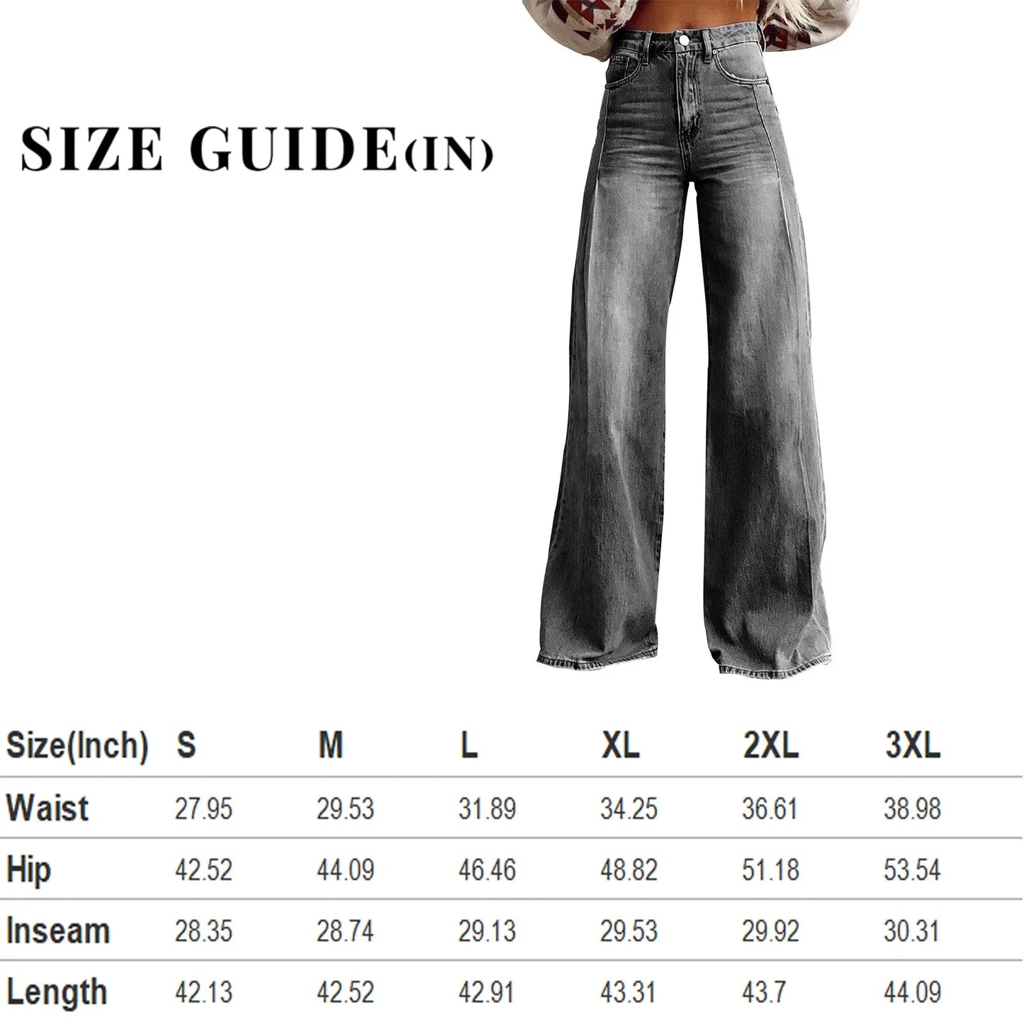 Vintage Irregular High Waist Wide Leg Jeans – Baggy Slimming Streetwear for Women