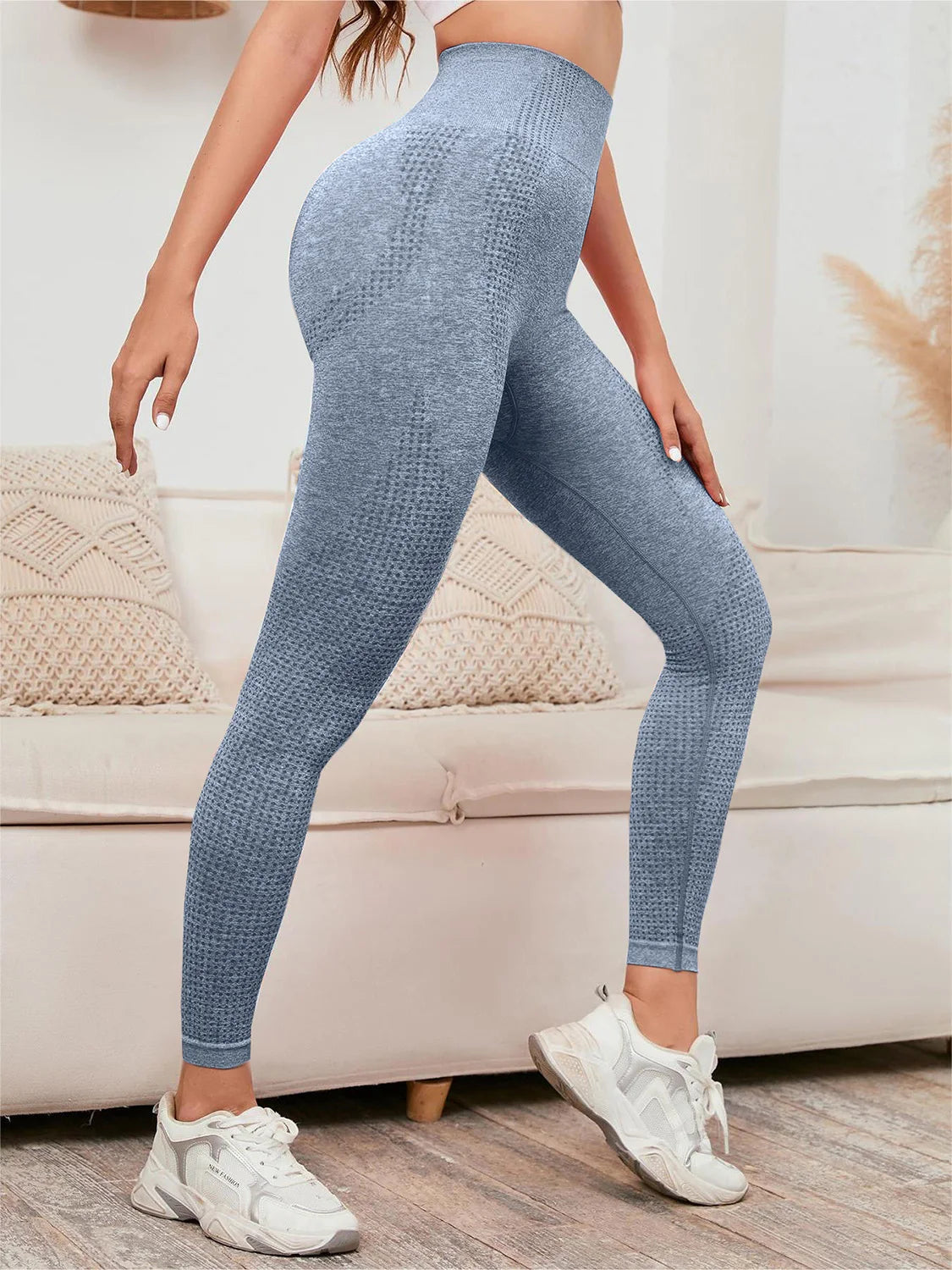 High-Waist Smile Push-Up Leggings – Women's Compression Workout Pants