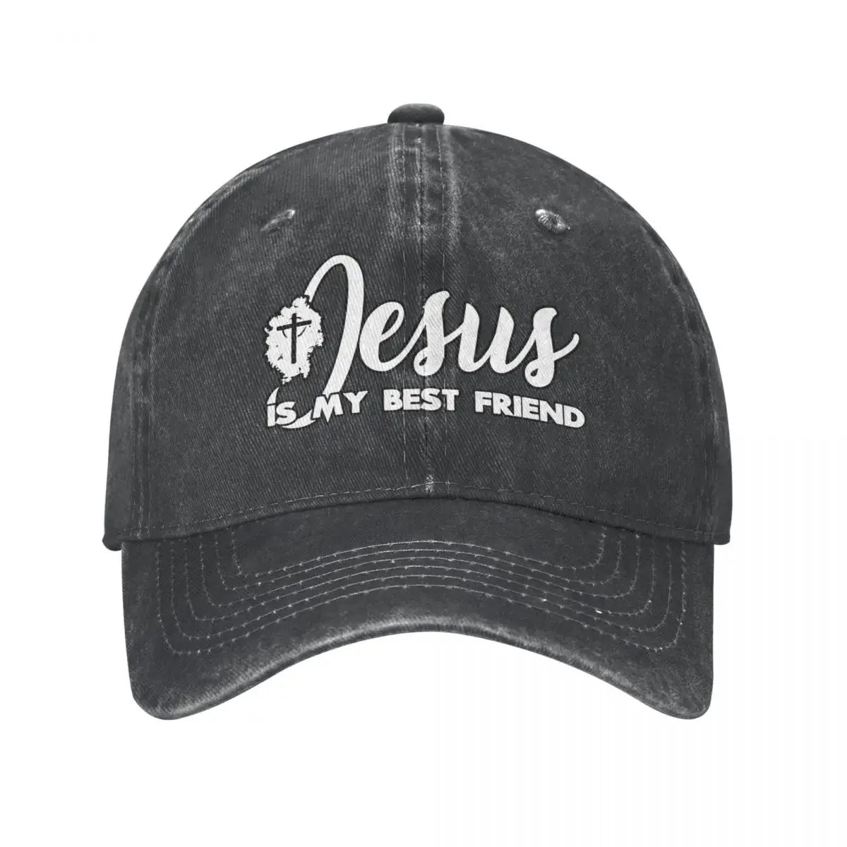 Jesus Is My Best Friend Classic Denim Christian Baseball Cap