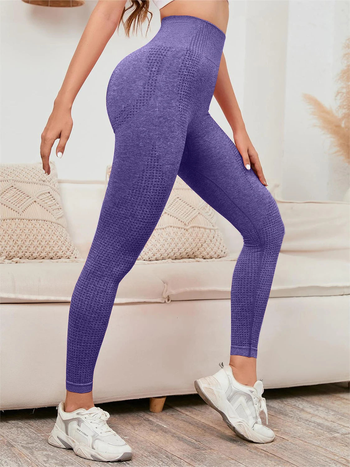 High-Waist Smile Push-Up Leggings – Women's Compression Workout Pants