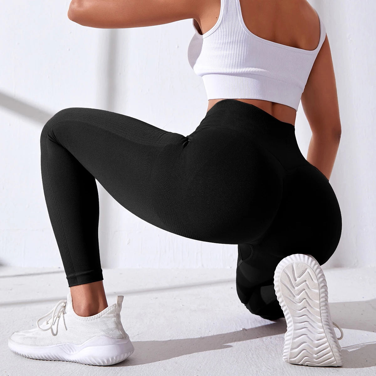Gradient High-Waist Push-Up Fitness Leggings – Women’s Stretch Workout Tights