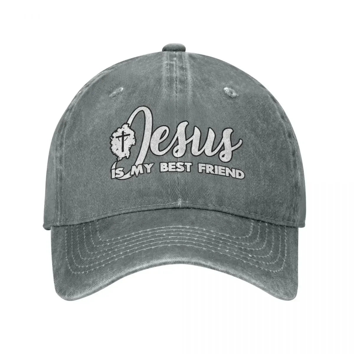 Jesus Is My Best Friend Classic Denim Christian Baseball Cap