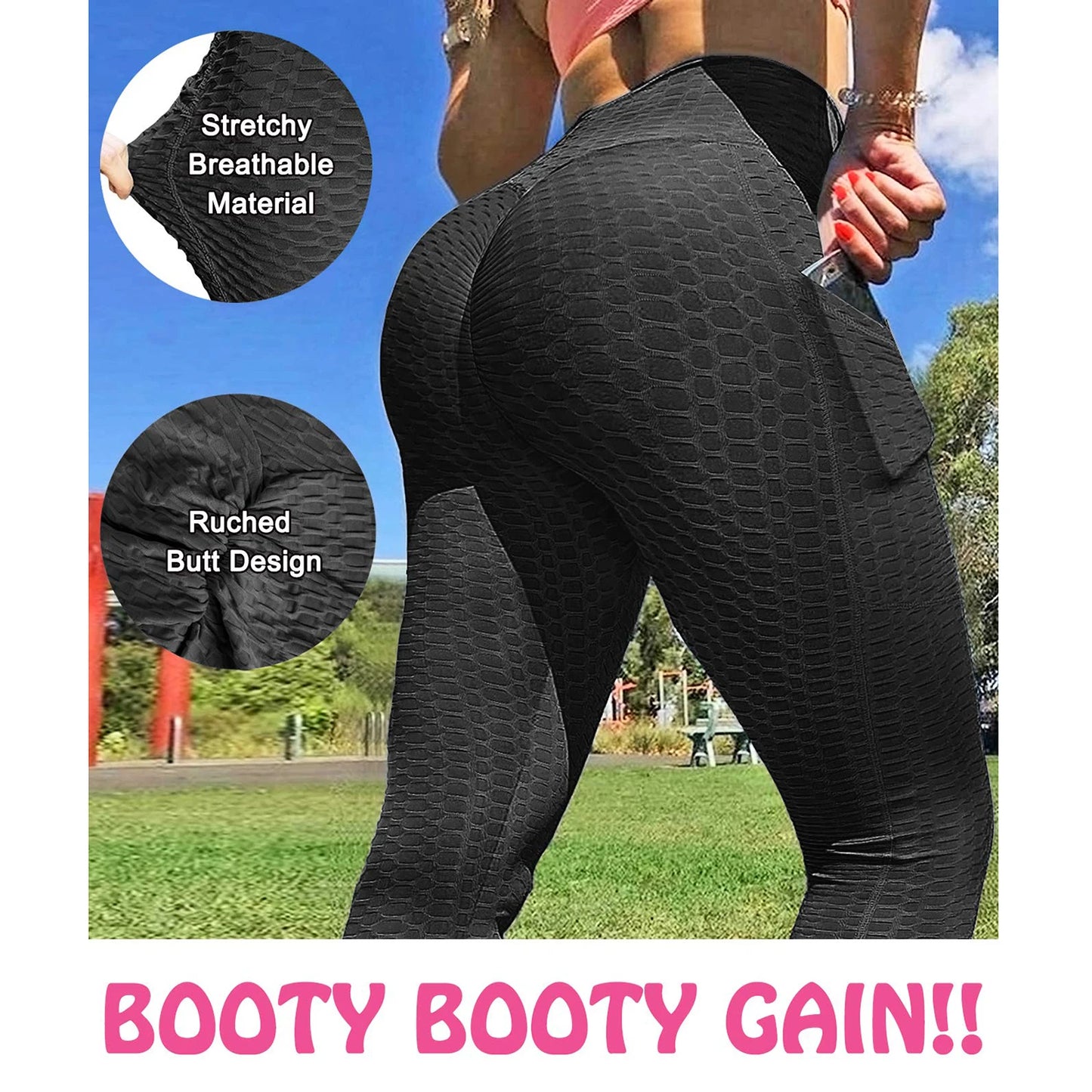 Scrunch Leggings – Anti-Cellulite, Push-Up, Textured Fit for Women