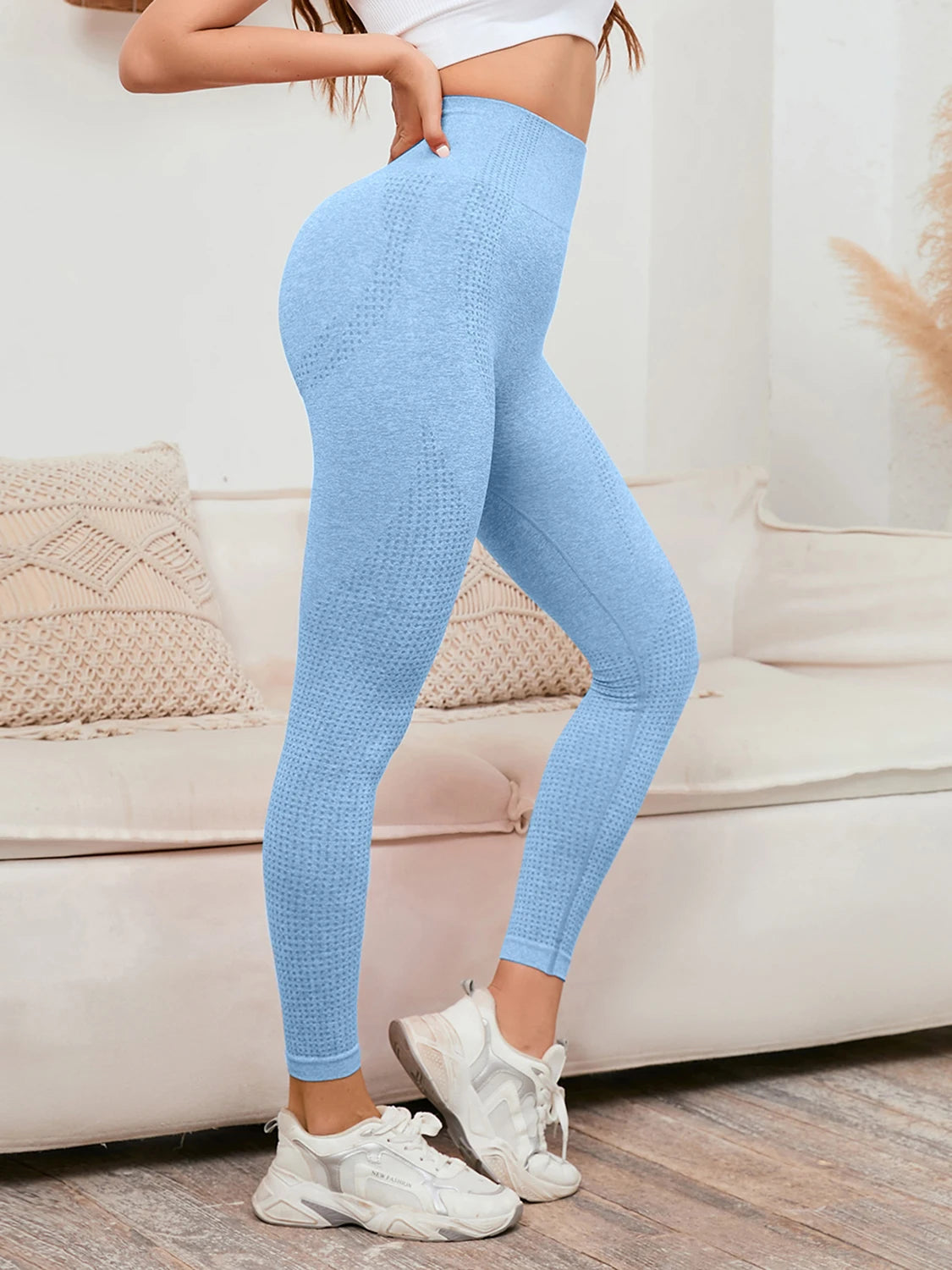 High-Waist Smile Push-Up Leggings – Women's Compression Workout Pants