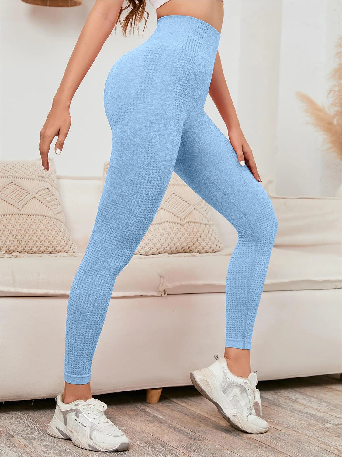 High-Waist Smile Push-Up Leggings – Women's Compression Workout Pants
