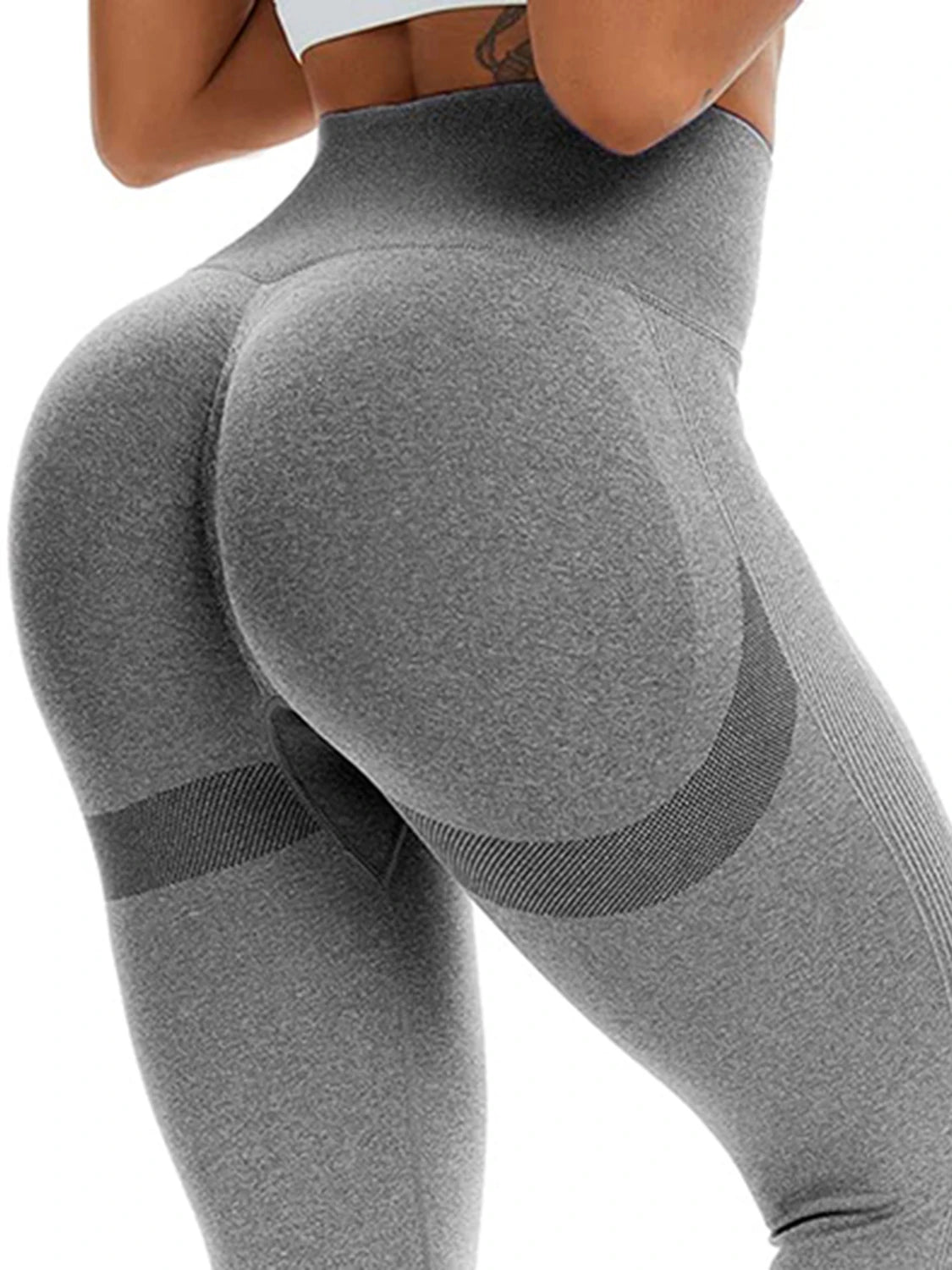 Gradient High-Waist Push-Up Fitness Leggings – Women’s Stretch Workout Tights