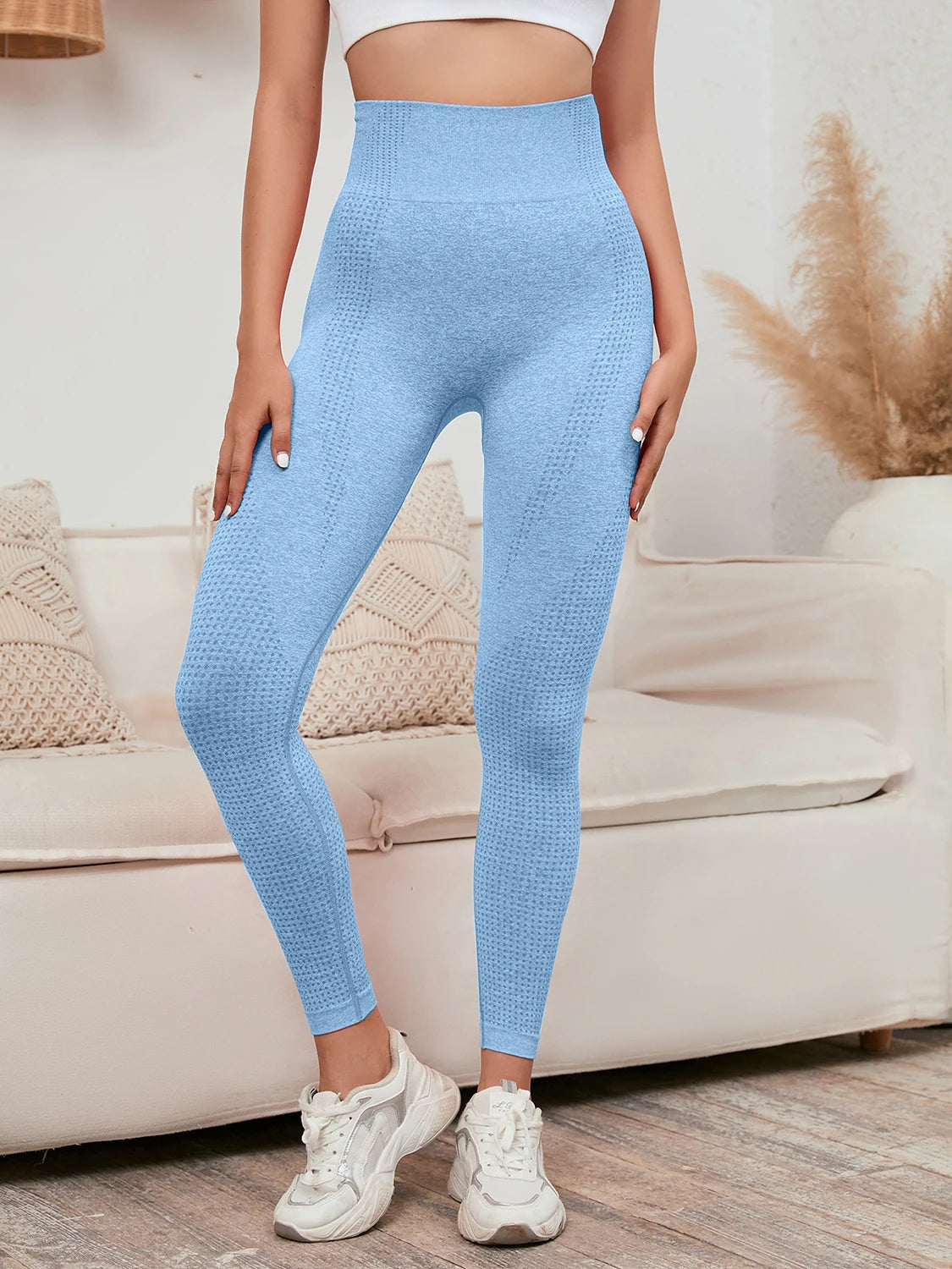 High-Waist Smile Push-Up Leggings – Women's Compression Workout Pants