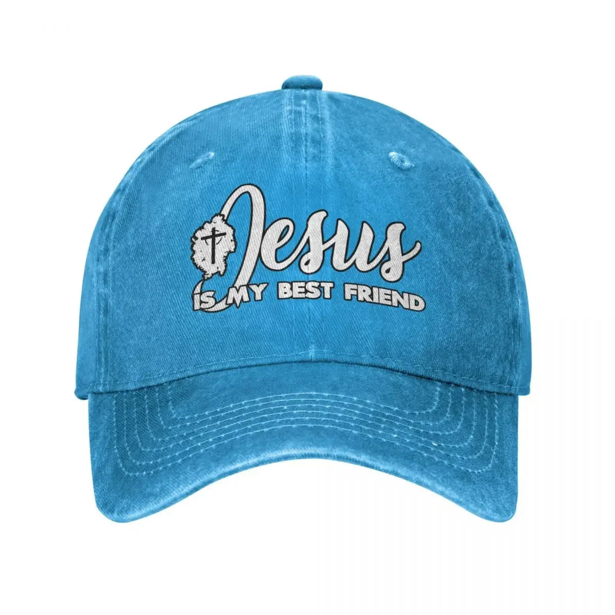 Jesus Is My Best Friend Classic Denim Christian Baseball Cap