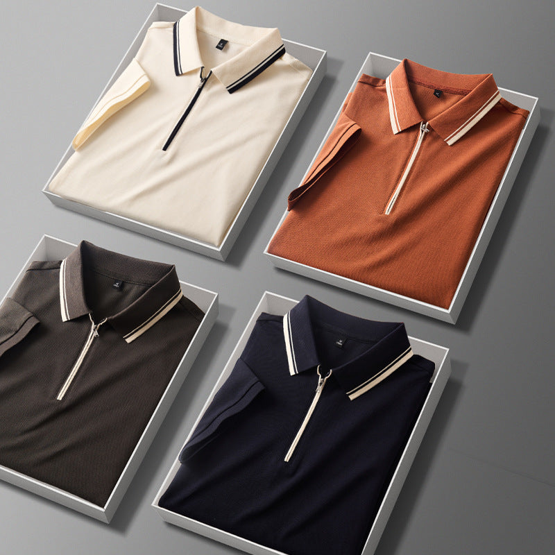 Men's Casual Polo Shirt – Short Sleeve Lapel Shirt
