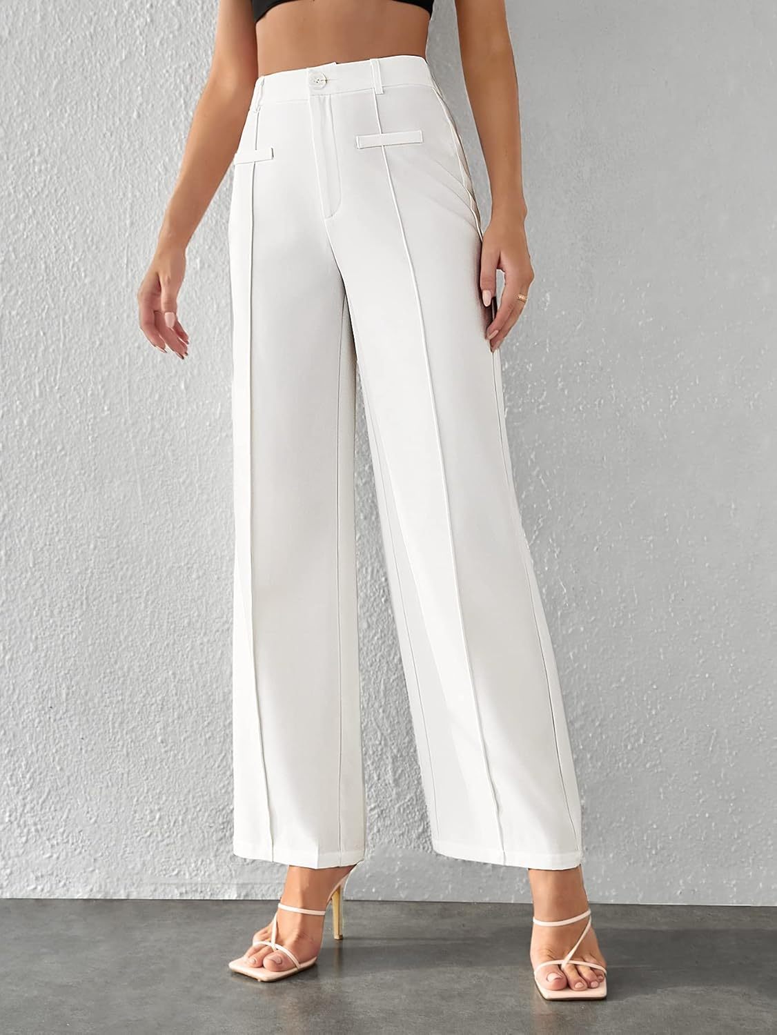 Women's High Waist Wide Leg Pants – Effortless Drape Fit