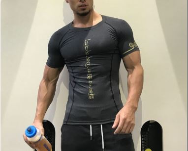 Men’s Summer Compression Fitness Set – Printed, Tight-Fitting Activewear