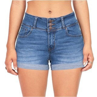Women’s Waist-Tight Elastic Denim Shorts – Casual Summer Hot Pants