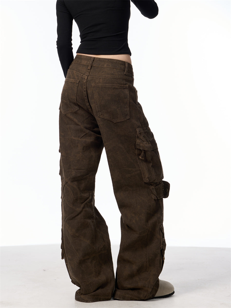 Women's Retro Camouflage Cargo Pants – Streetwear Utility Style