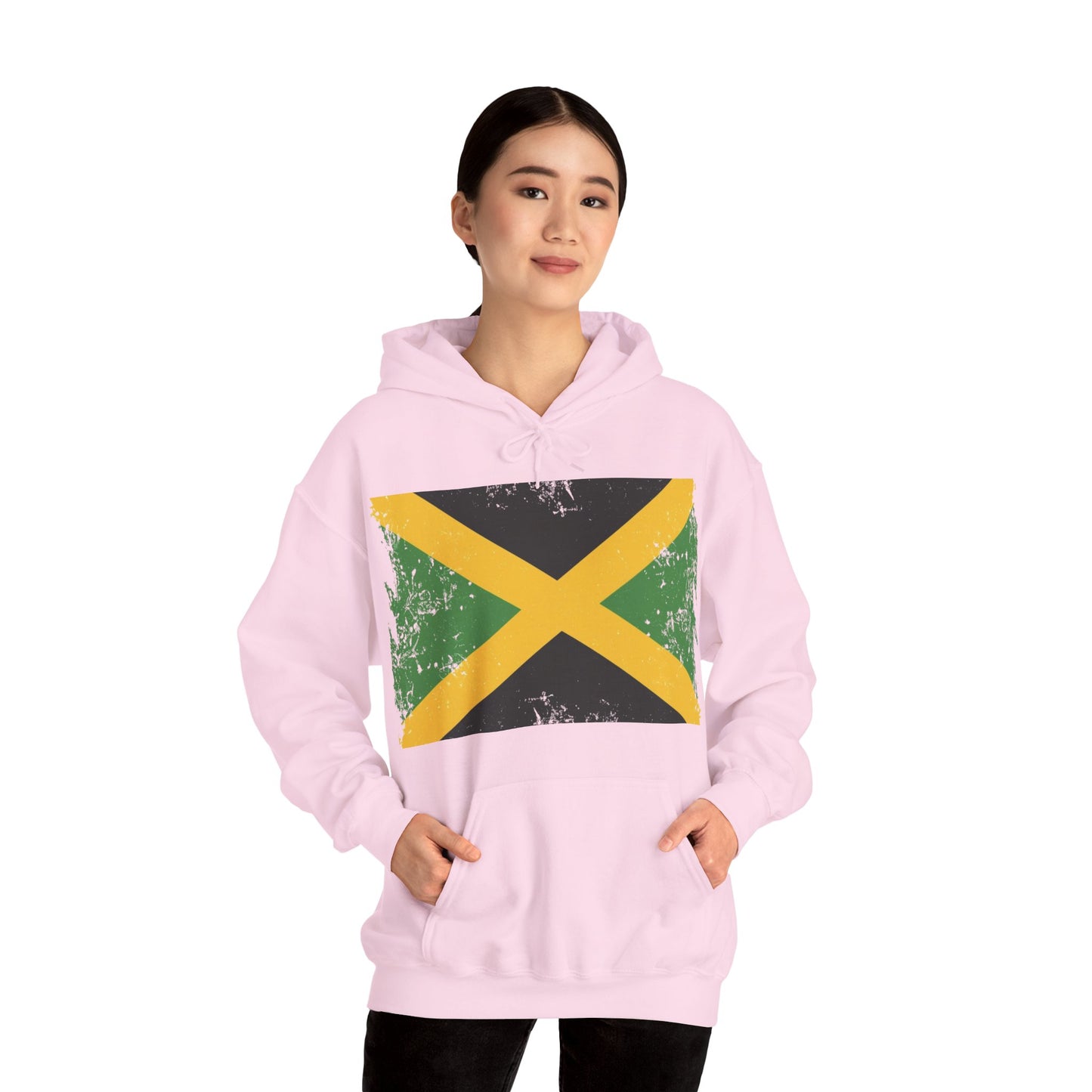 Jamaican Flag Hoodie, Unisex Heavy Blend Hooded Sweatshirt, Cool Casual Wear, Perfect for Festivals, Celebration Apparel, Gift for him/her