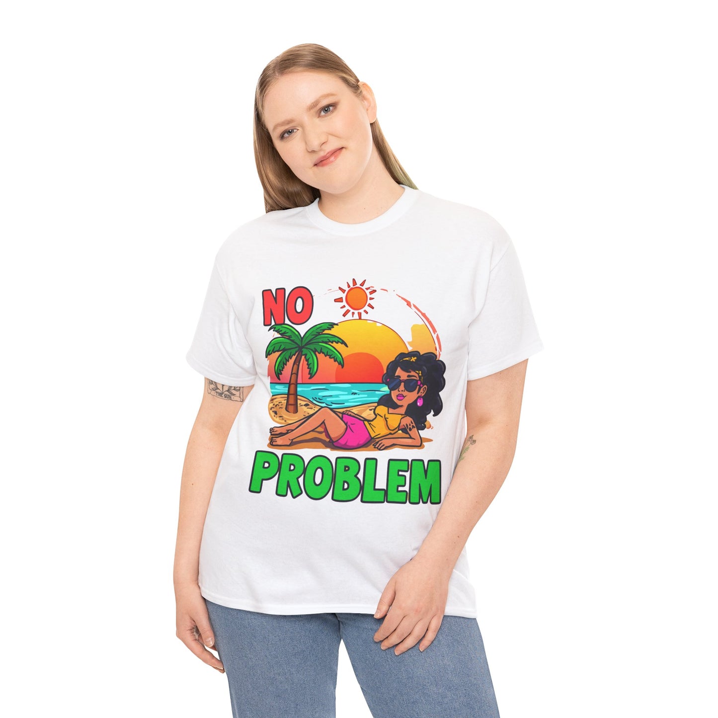 No Problem T-Shirt — Casual Graphic Tee with 'No Problem' Slogan