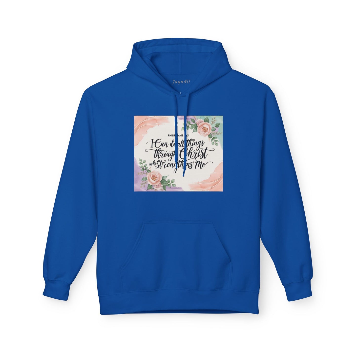 Inspirational Floral Fleece Hoodie – Cozy Motivational Gift